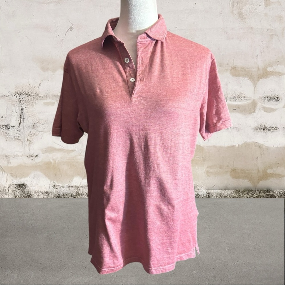 Peter Millar Men's Light Red Polo Shirt Size Small